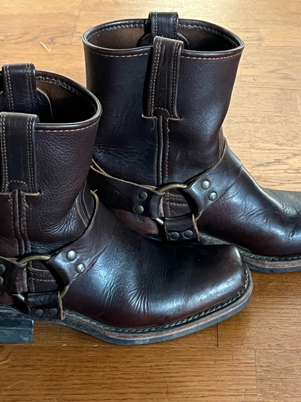 Frye Men's Brown Leather Harness Engineer Boots
